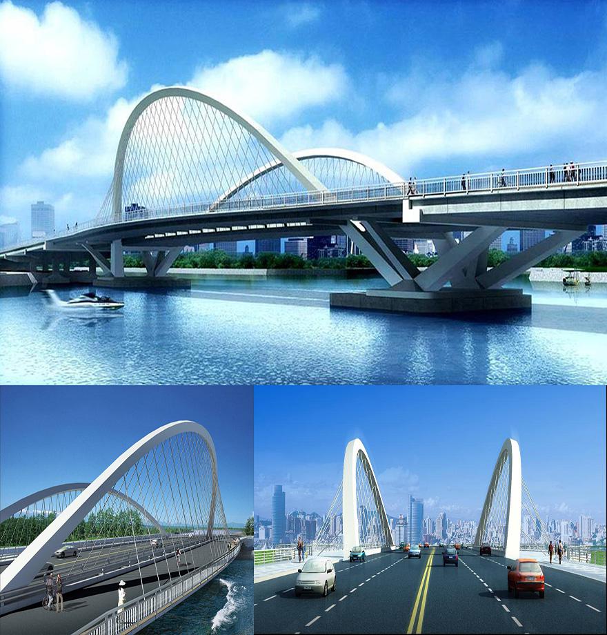 烟台经济技术开发区黄金河迎宾桥设计方案